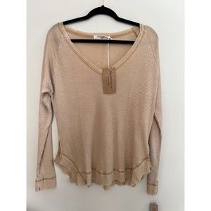 Project Social Thermal V Neck XS Beige $78, Soft, Cozy